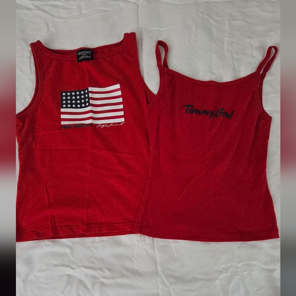 Tommy Hilfiger & POLO  Red Tank Tops
